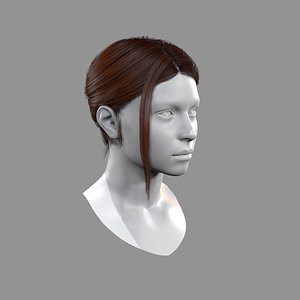 realtime bun tail hairstyle 3D model