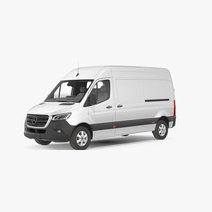 2019 Mercedes Sprinter Van Rigged for Cinema 4D 3D model