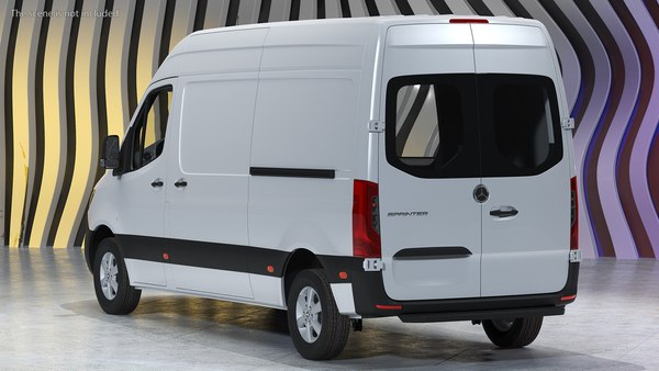 3D модель Фургон Mercedes Sprinter 2019 года, оснащенный для Cinema 4D ...