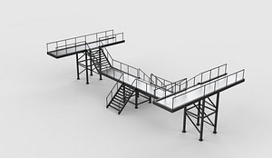 industrial stairs 03 3D model