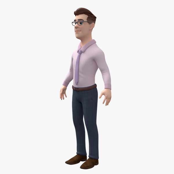 cartoon man character 3D model