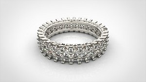 3d diamond ring model
