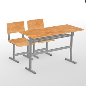 3d model school chair