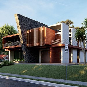 modern building 3D model