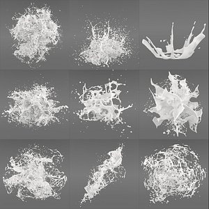 liquid splash pack 3D model