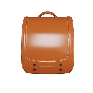student orange bag v10 3D model