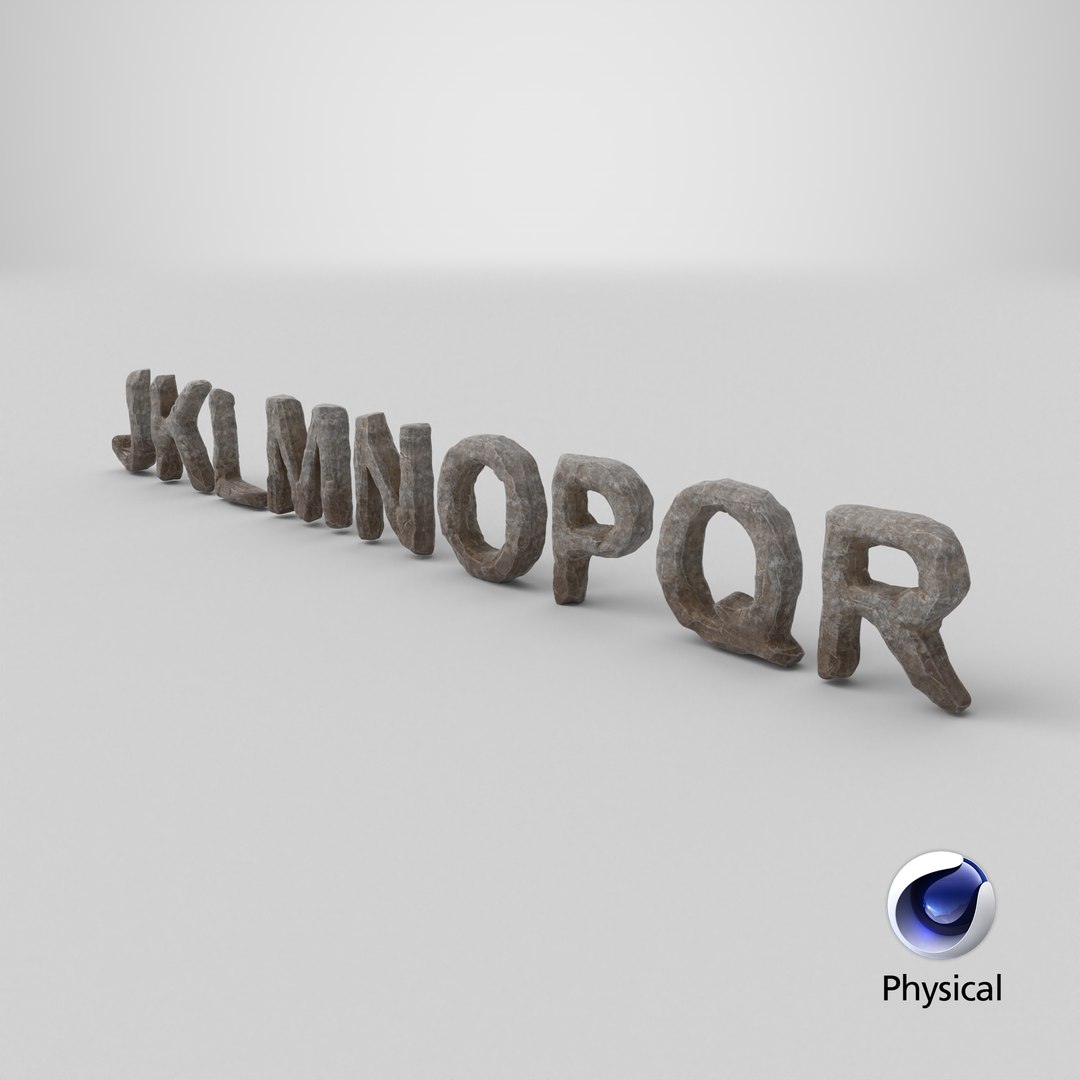 Rock Letter 3D Model - TurboSquid 2118512