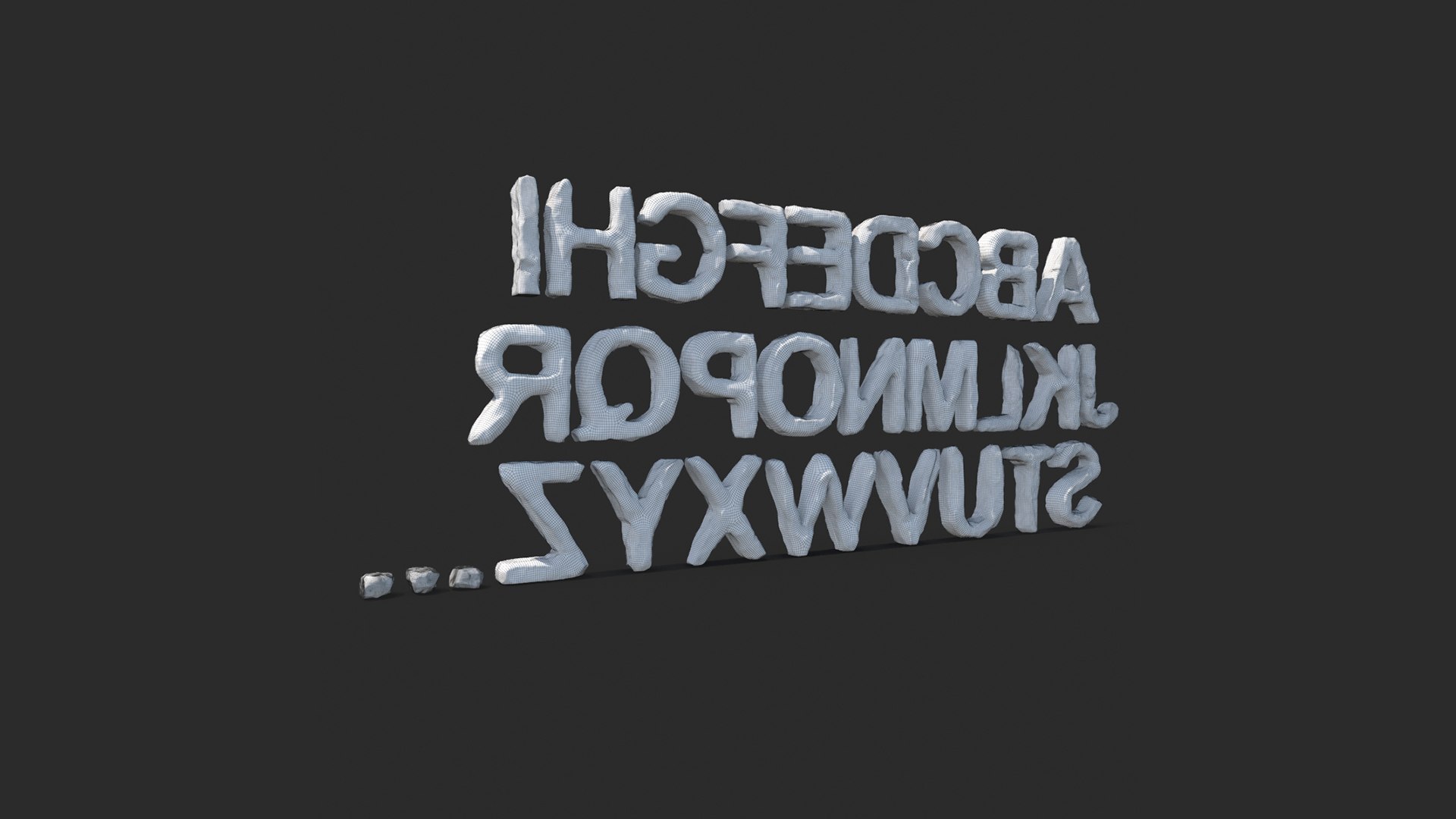 Rock Letter 3D model https://p.turbosquid.com/ts-thumb/i7/M2CPYd/Jf/wire_19/jpg/1693413262/1920x1080/fit_q87/f55cd4001e5e9f3fc477c47e3d14415e5d3f4709/wire_19.jpg