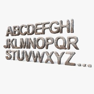 Rock Letter 3D model