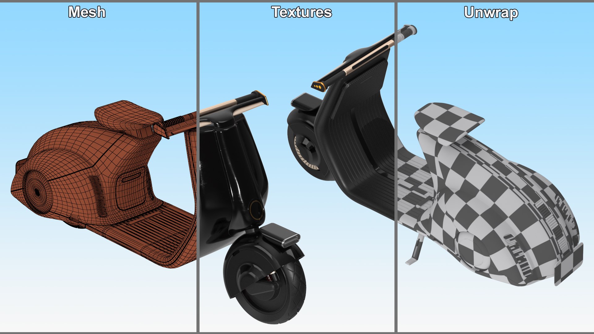 Designer Electric Scooter Black Parked 3D model https://p.turbosquid.com/ts-thumb/i7/MJjwVR/0q/designerelectricscooterblackparked3dmodel028/jpg/1714761327/1920x1080/fit_q87/fd5337b7529198ef206dbafd46ec4ad311911943/designerelectricscooterblackparked3dmodel028.jpg