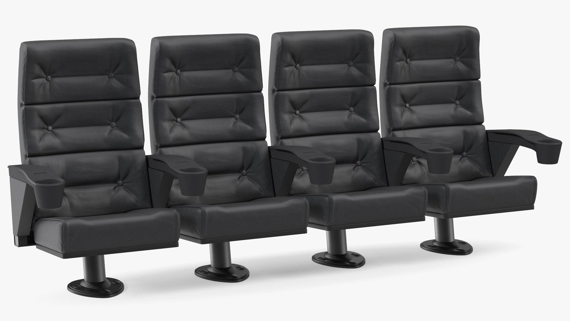 Phantom P40 Leather Cinema Chairs for Four Places 3D model preview
