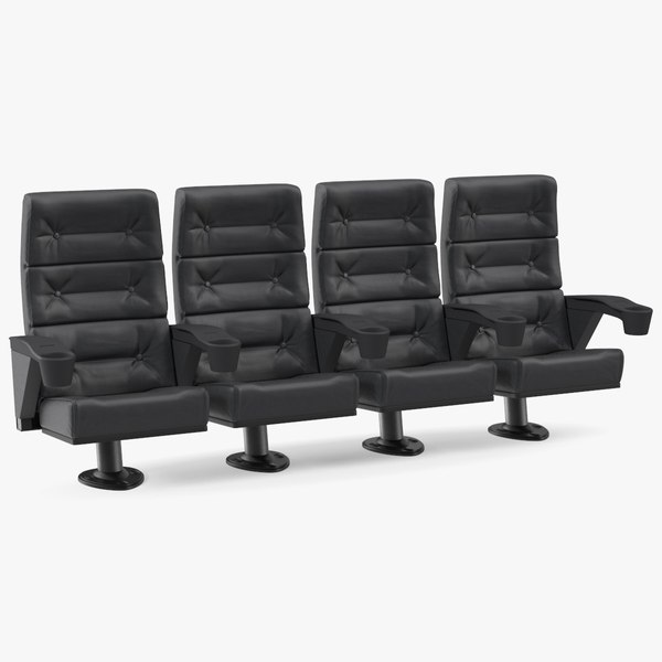 3D model Phantom P40 Leather Cinema Chairs for Four Places