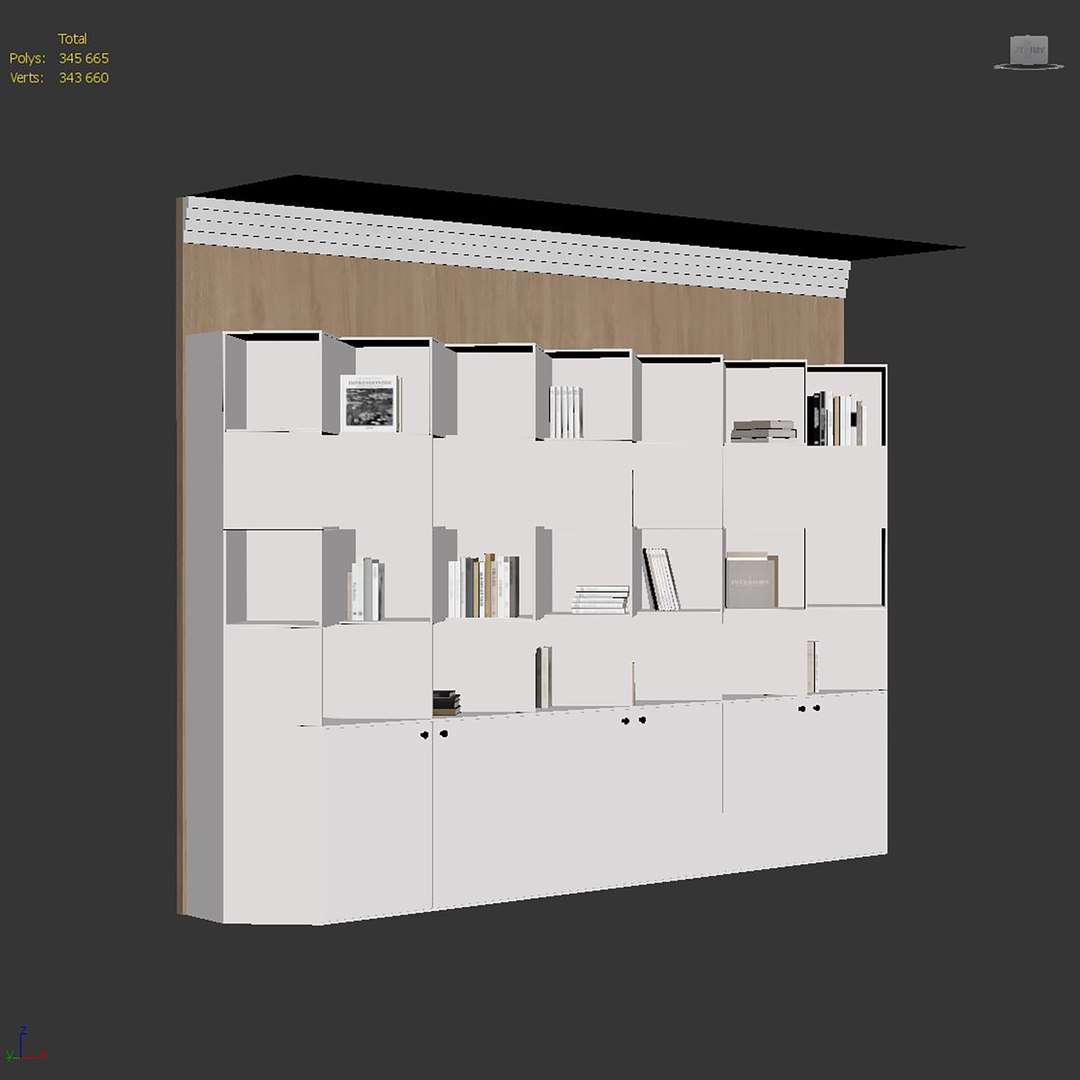 3D Bookcase Set 05 - TurboSquid 2049798