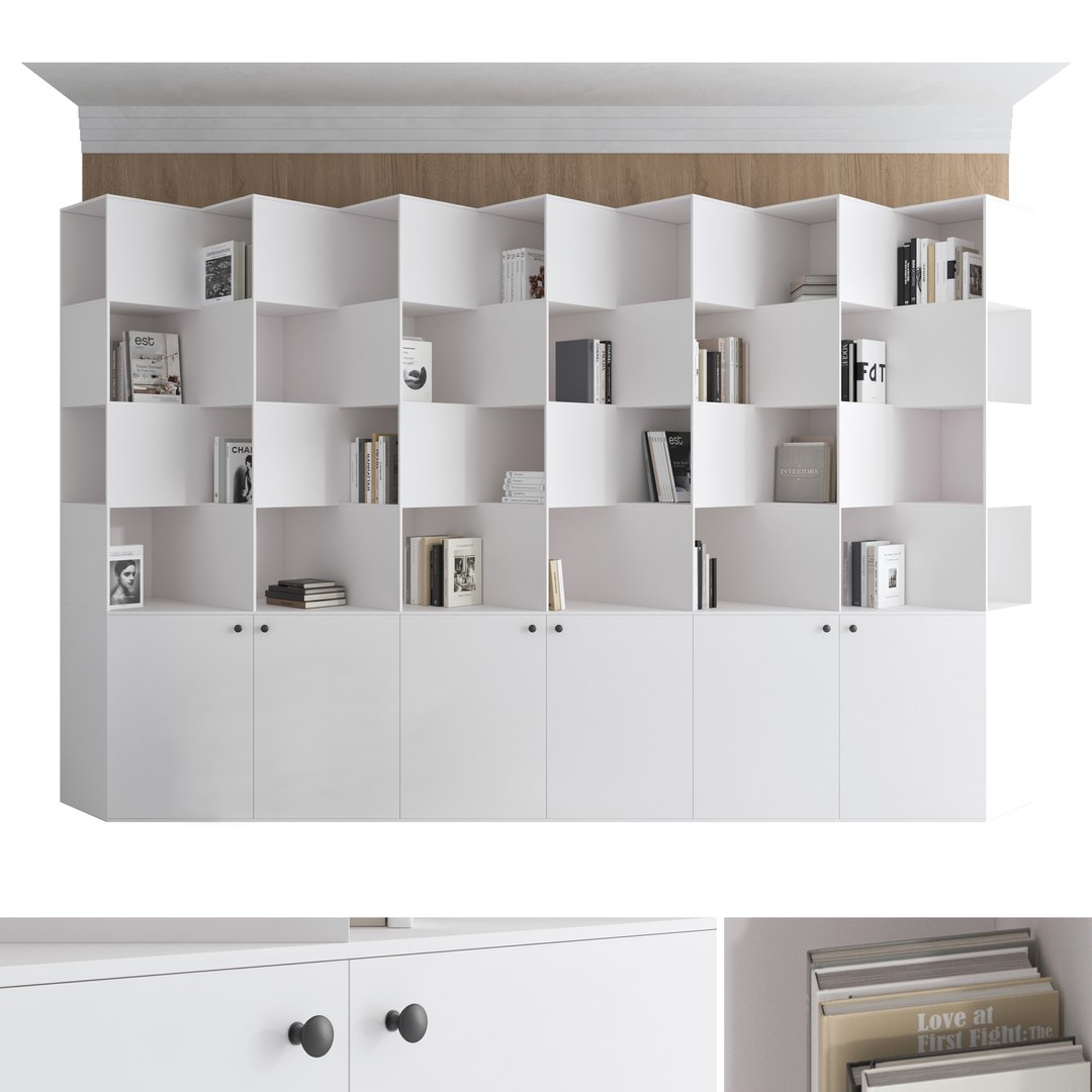 3D Bookcase Set 05 - TurboSquid 2049798