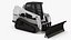 Tracked Skid Steer Bobcat With Dozer Blade Rigged model