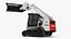 Tracked Skid Steer Bobcat With Dozer Blade Rigged model