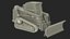 Tracked Skid Steer Bobcat With Dozer Blade Rigged model