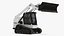 Tracked Skid Steer Bobcat With Dozer Blade Rigged model
