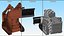 Tracked Skid Steer Bobcat With Dozer Blade Rigged model
