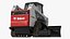 Tracked Skid Steer Bobcat With Dozer Blade Rigged model