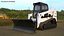 Tracked Skid Steer Bobcat With Dozer Blade Rigged model