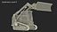 Tracked Skid Steer Bobcat With Dozer Blade Rigged model