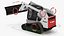 Tracked Skid Steer Bobcat With Dozer Blade Rigged model