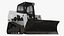 Tracked Skid Steer Bobcat With Dozer Blade Rigged model