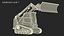 Tracked Skid Steer Bobcat With Dozer Blade Rigged model