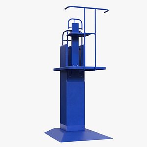 Volleyball Umpire Chair Blue 3D model