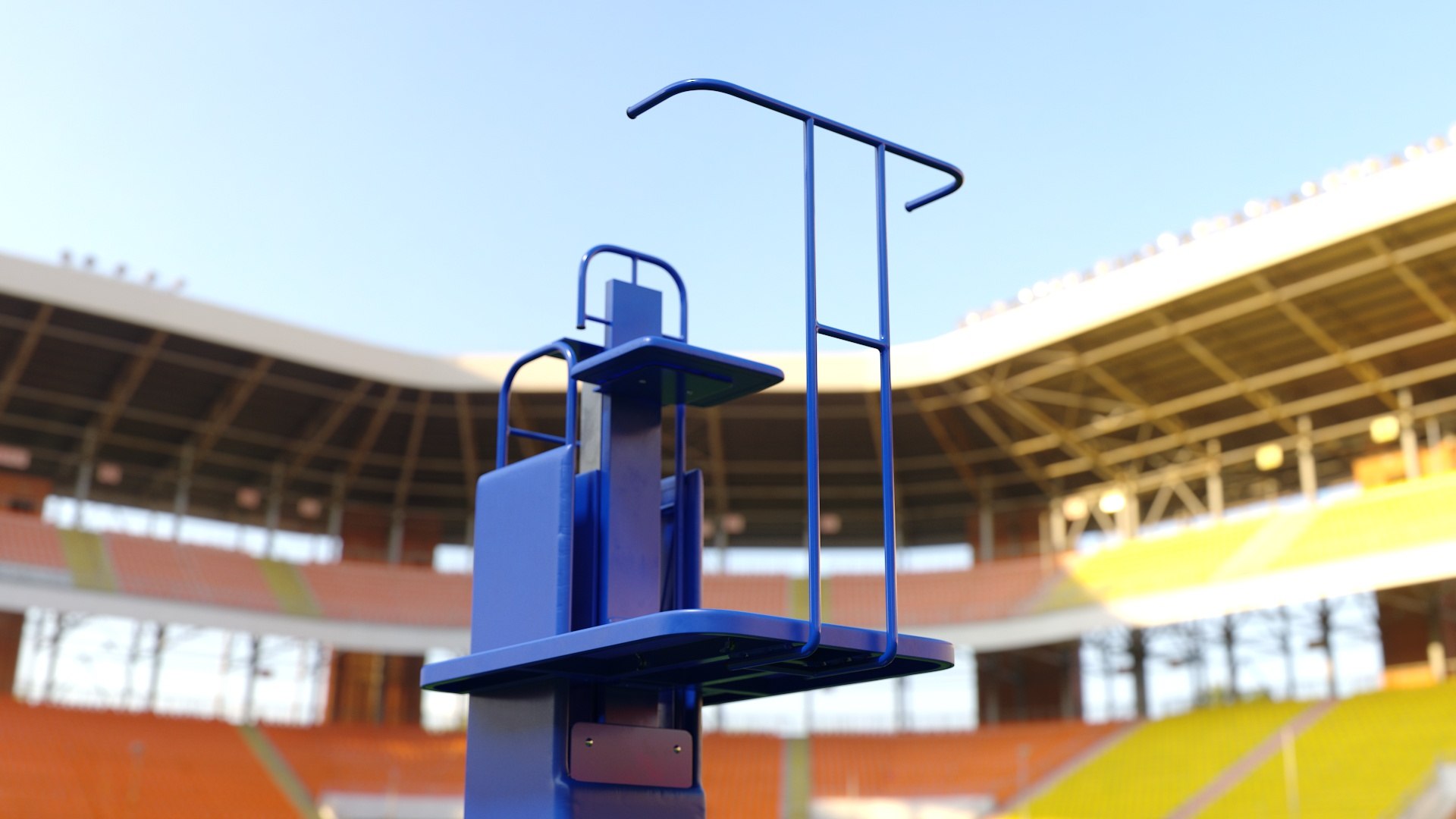 Volleyball Umpire Chair Blue 3D model preview