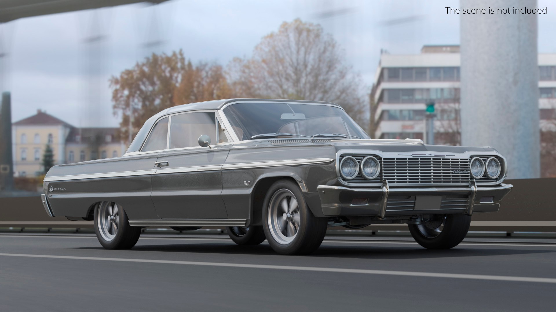 3D Model Chevrolet Impala Coupe 1964 Lowrider Silver - TurboSquid 2458651