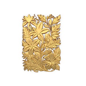 mural classic flowers decor ornament 13 3D