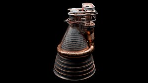 Saturn V F-1 Rocket Engine Cluster - Apollo Launch Booster 3D model