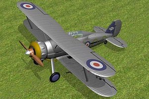 3ds max gloster gladiator fighter