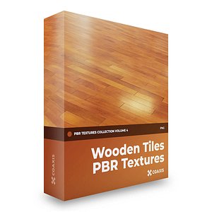 wooden tiles pbr volume 3D model