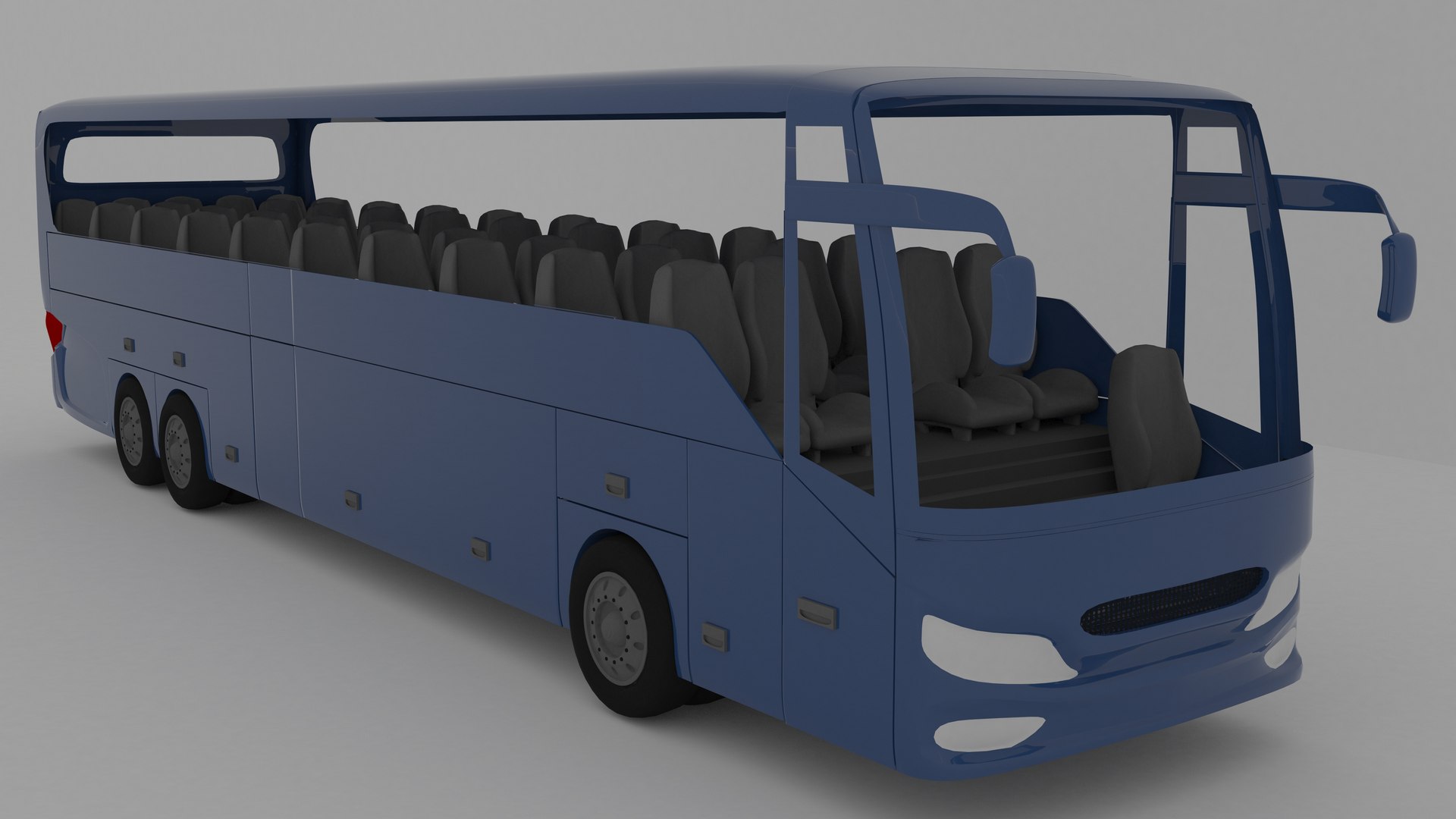 旅游巴士3d模型