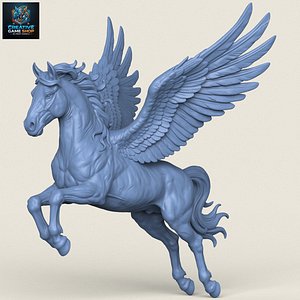 Pegasus Flying Horse Print Ready 3D Model 3D model