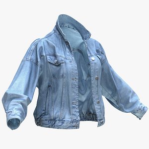 Denim Jacket 183 - All MH Bodies  UE5 Skeletons - Rigged 3D model