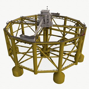 real-time offshore fish farm 3D