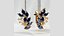 Boucles d'Oreilles Saphir Marquises Or