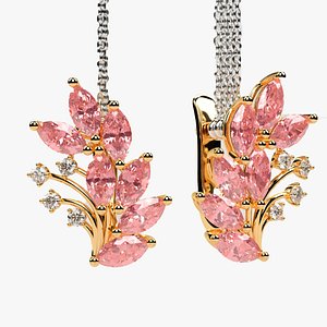 Sapphire Marquises Gold Earrings