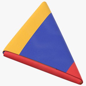 flag folded triangle armenia 3D model
