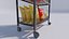 supermarket shelf with bags of potato chips 3D model