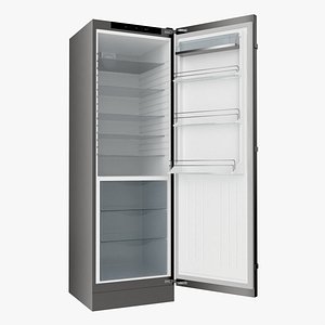 3D Free-standing refrigerator opened