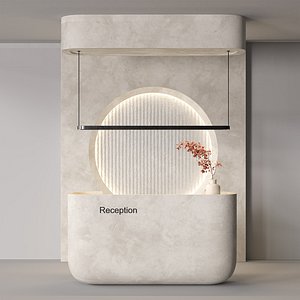Office Furniture Reception Design 08 3D model