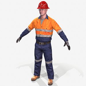 3D mining workman