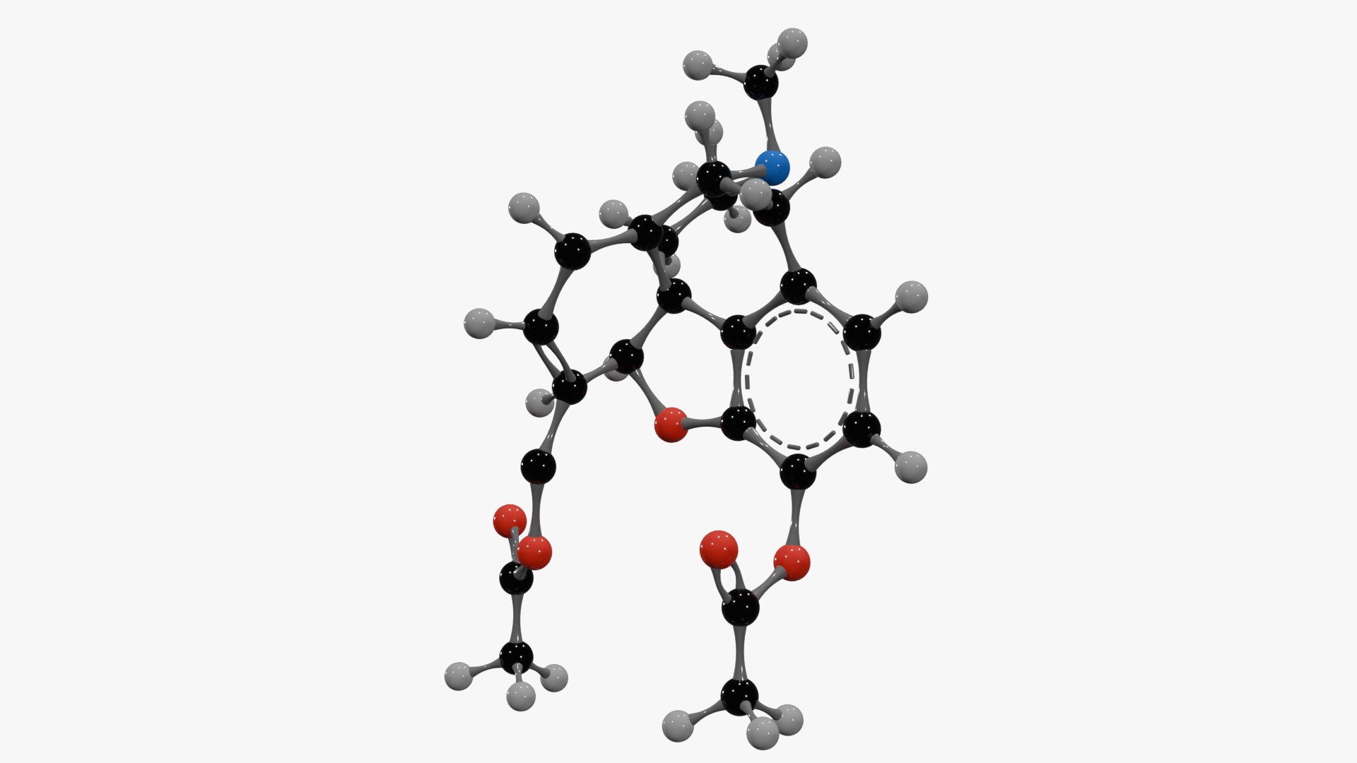 Heroin Molecule 3D model https://p.turbosquid.com/ts-thumb/i7/yOfeDI/eM/02/png/1755835405/1920x1080/fit_q87/46b0685fb5ccd66aa9aa3e7bb0fad0cfe456b82f/02.jpg