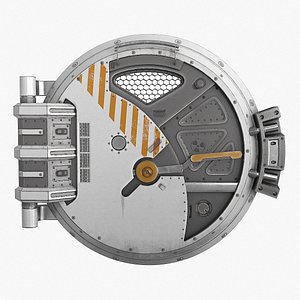 3D SciFi Bunker Door v5