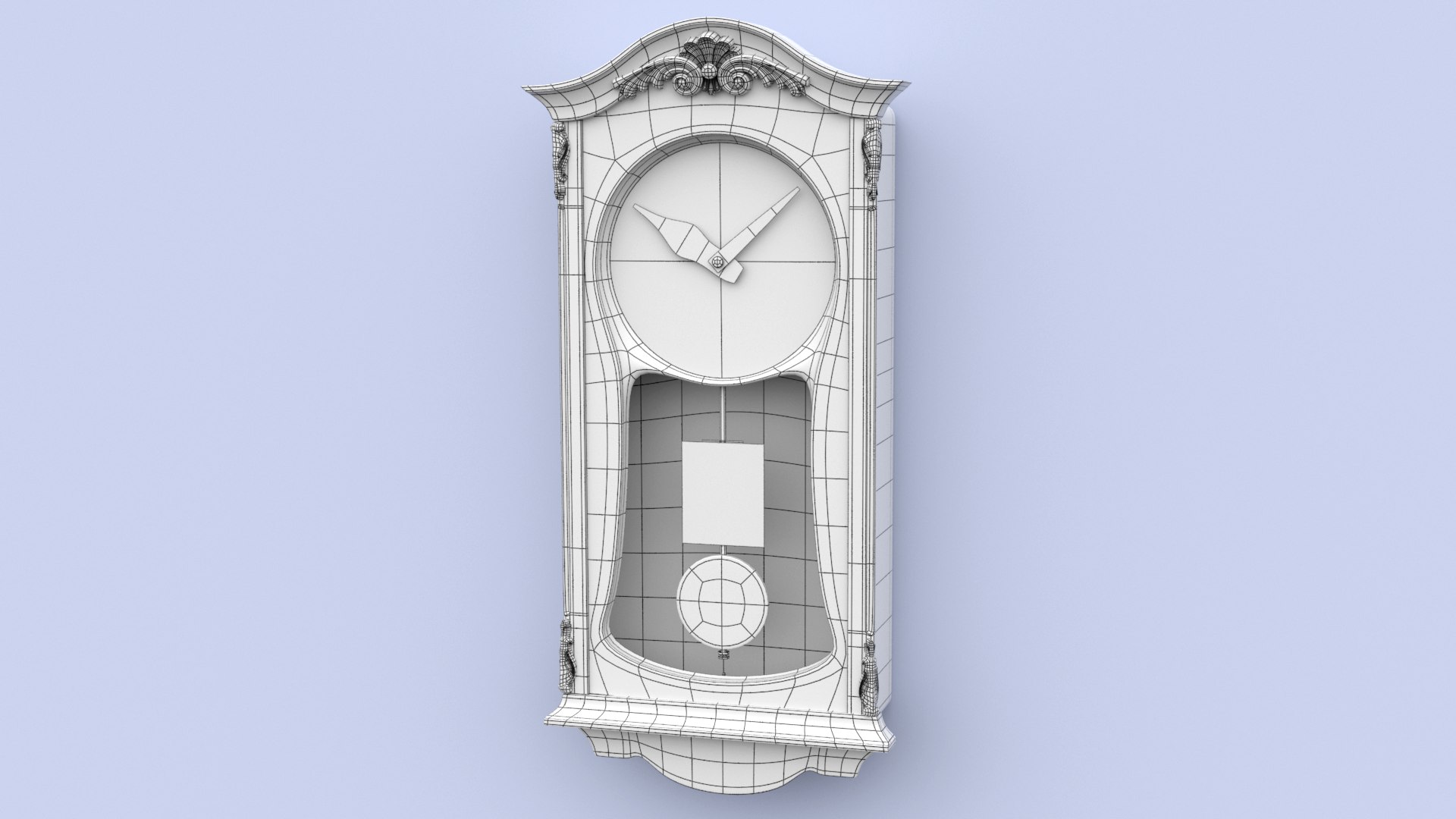 3D Bulova Pendulum Wall Clock Model - TurboSquid 1511156